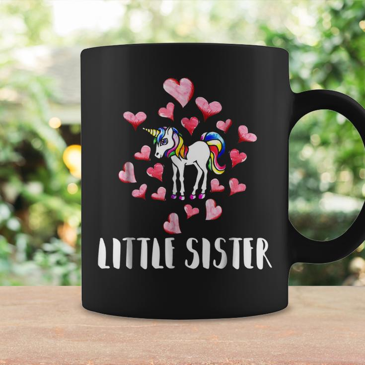 Little Sister Cute Retro Rainbow Unicorn Sisters Coffee Mug Gifts ideas