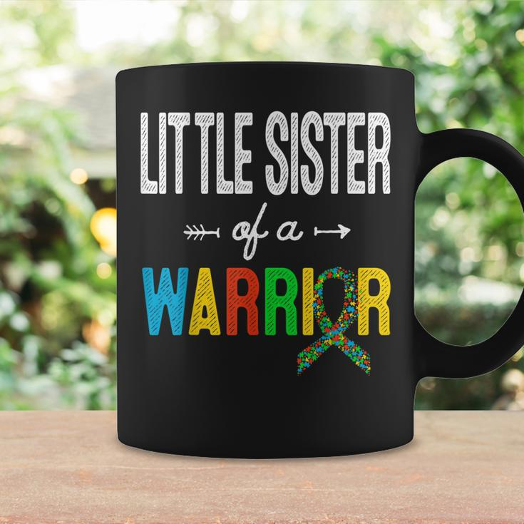 Little Sister Of A Warrior Autism Awareness Support Coffee Mug Gifts ideas