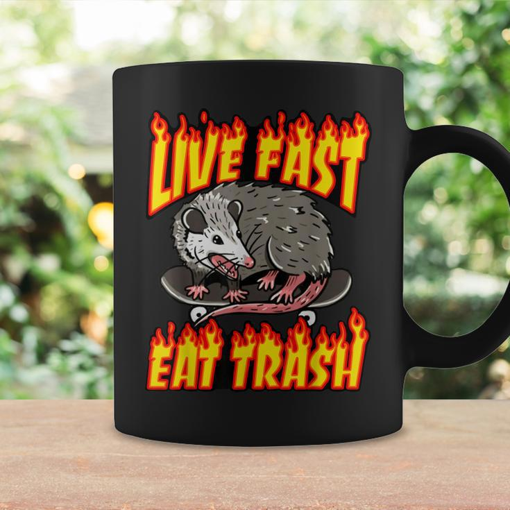 Live Fast Eat Trash Possum Vintage Funny Skateboard Opossum Coffee Mug Gifts ideas