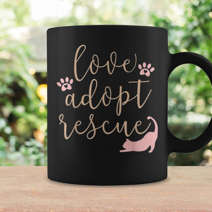 Love Adopt Rescue Cat Pet Owner Rescue Mom Or Dad Coffee Mug Gifts ideas