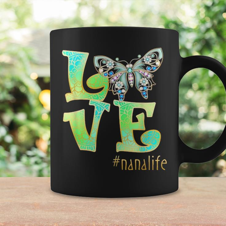 Love Nana Life Butterfly Art Mothers Day Gift For Mom Women Coffee Mug Gifts ideas