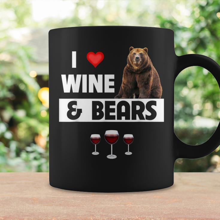 I Love Wine And Bears Lustiges Trinken Camping Wildtiere Tier Tassen Geschenkideen