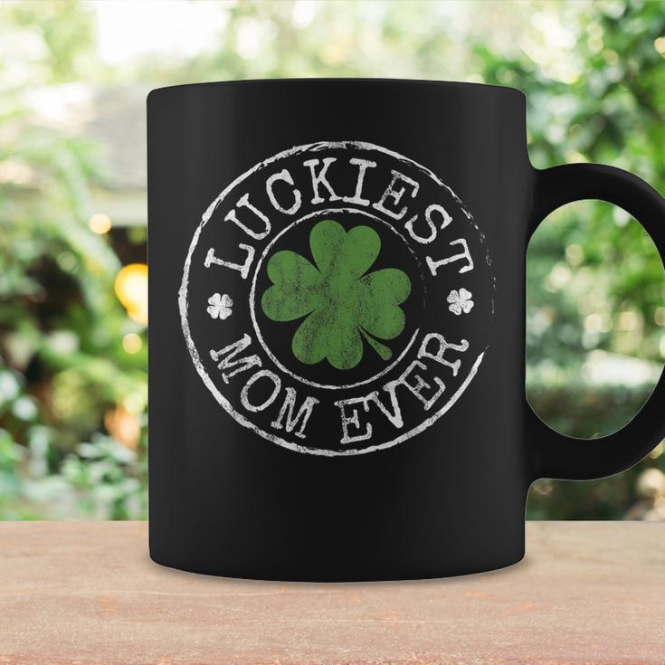 Luckiest Mom Ever Shamrocks Lucky Mother St Patricks Day Coffee Mug Gifts ideas