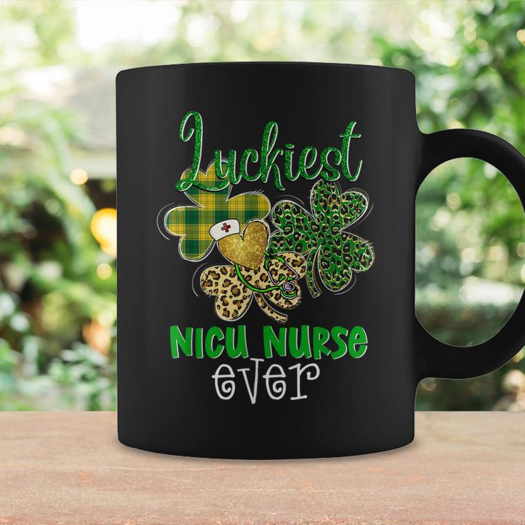 Luckiest Nurse Ever Nursing St Patricks Day Shamrock Leopard Coffee Mug Gifts ideas