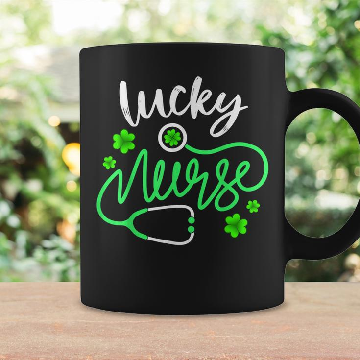 Lucky NurseSt Pattys Day Gift Shamrock Nurse  Coffee Mug Gifts ideas
