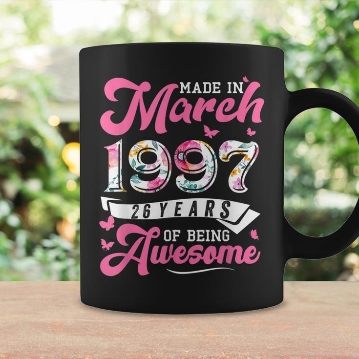 Made In March 1997 Floral 26 Year Old 26Th Birthday Women Coffee Mug Gifts ideas