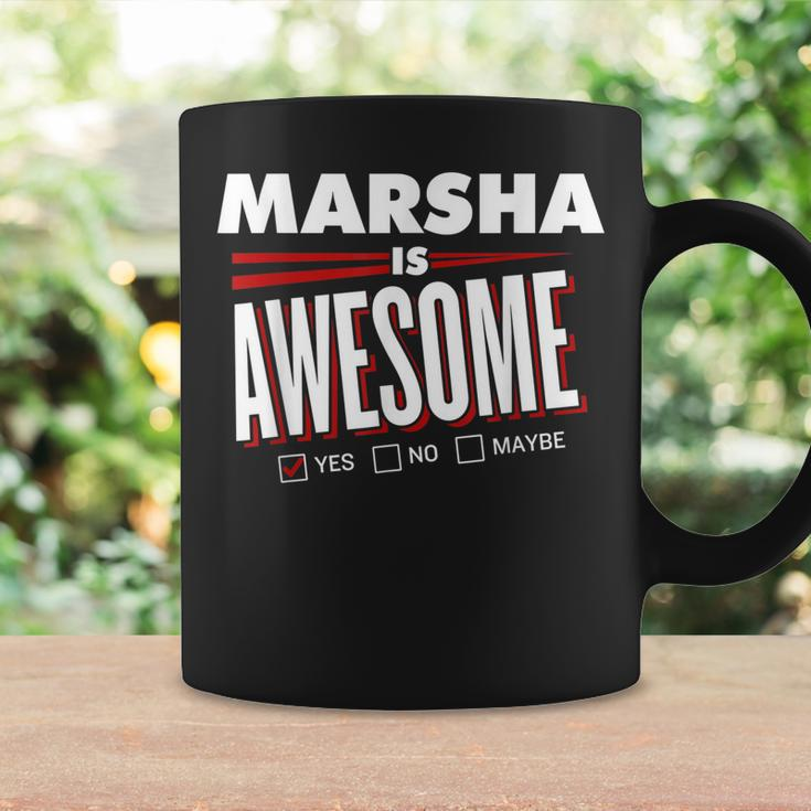 Marsha Is Awesome Family Friend Name Funny Gift Coffee Mug Gifts ideas