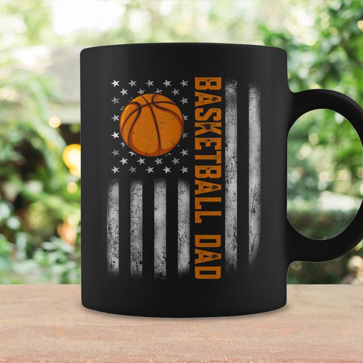 Mens American Flag Vintage Basketball Flag Dad Fathers Day Coffee Mug Gifts ideas