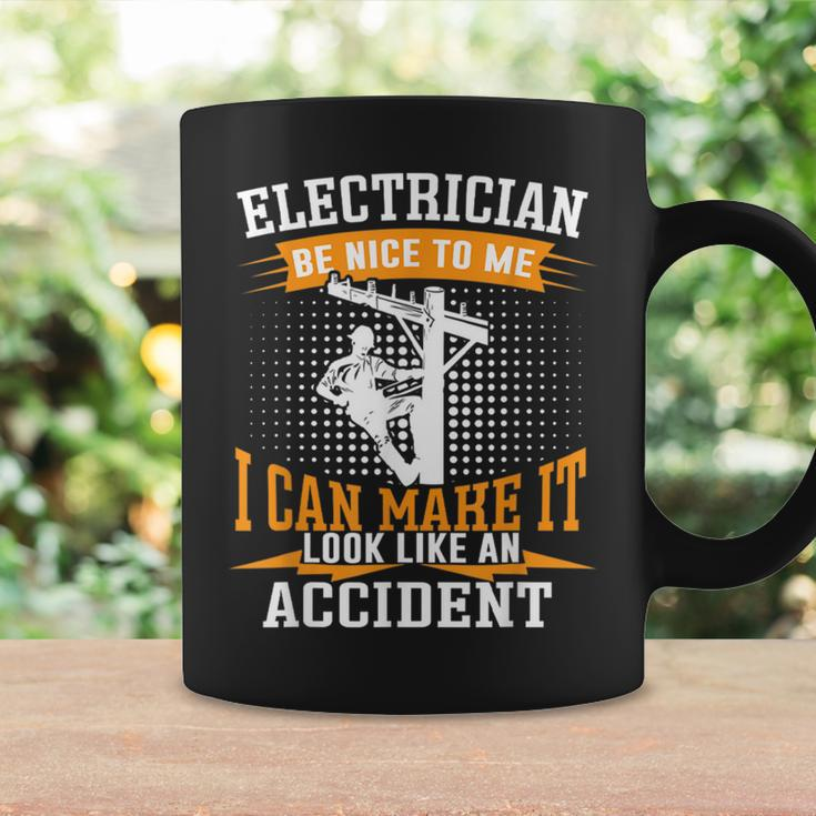Mens Be Nice To Me Im An Electritian Funny Handyman Dad Coffee Mug Gifts ideas
