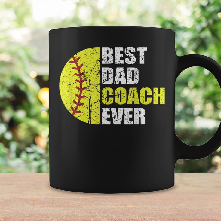 Mens Best Softball Dad Coach Ever Retro Father Softball Coach Dad Coffee Mug Gifts ideas