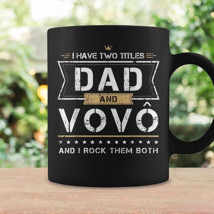 Mens Dad & Vovo Portuguese Grandpa I Rock Them Both Funny Gift Coffee Mug Gifts ideas