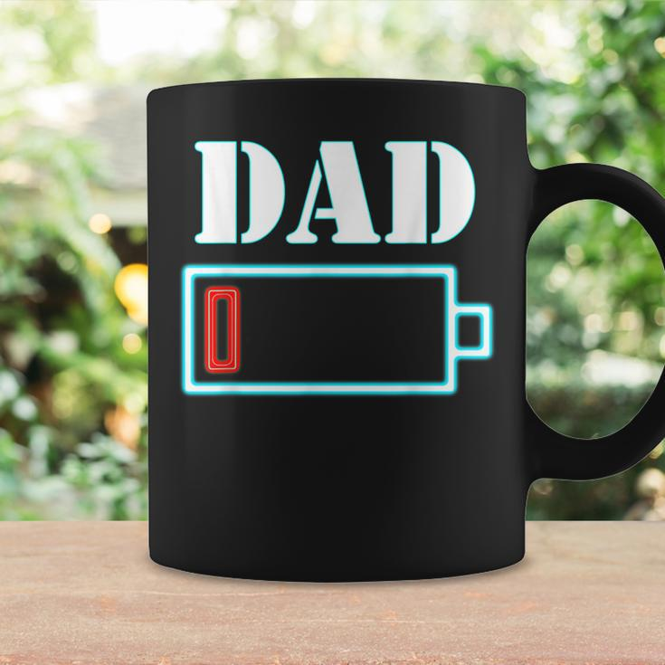 Mens Dad Battery Low Funny Tired Parenting Fathers Day Coffee Mug Gifts ideas