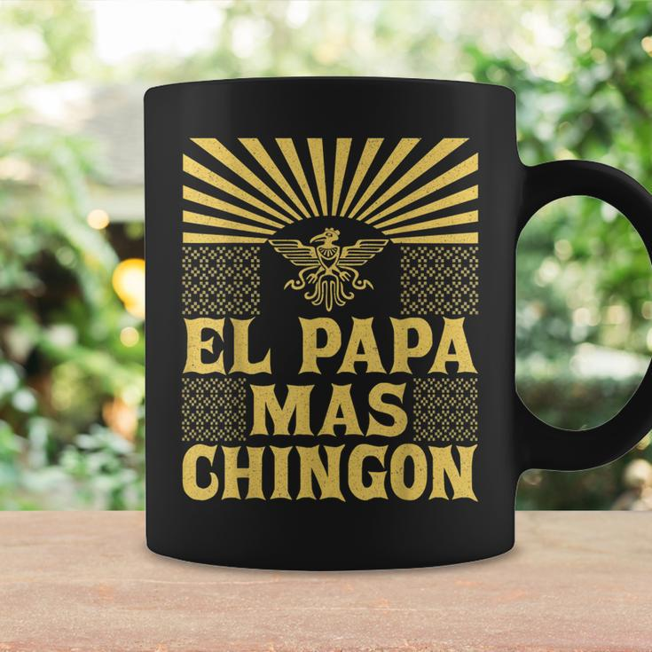 Mens El Papa Mas Chingon Mexican Dad Cinco De Mayo Aztec Eagle Coffee Mug Gifts ideas