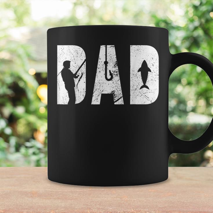 Mens Fishing Dad Fathers Day With Fish And Fishing Hook Crunch Coffee Mug Gifts ideas