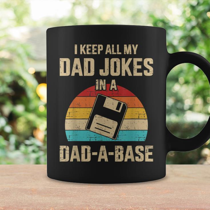 Mens Funny Dad Jokes In Dad-A-Base Vintage For Fathers Day Coffee Mug Gifts ideas