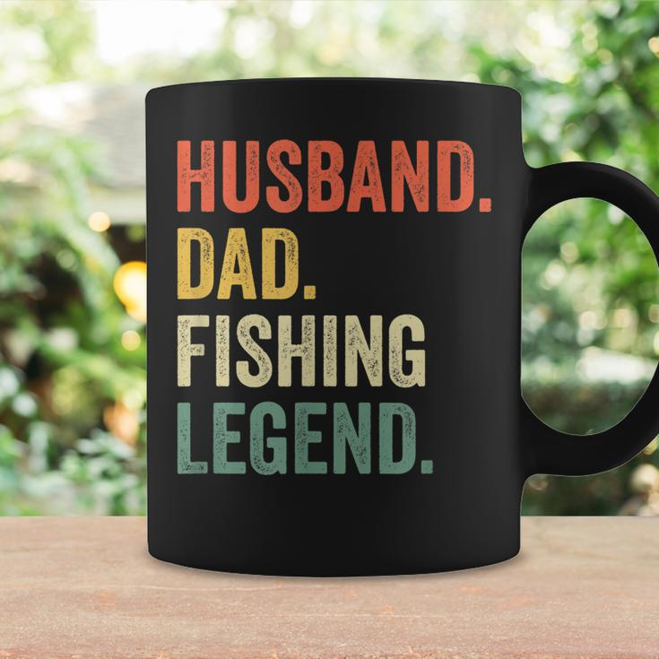 Mens Funny Fisherman Husband Dad Fishing Legend Vintage Coffee Mug Gifts ideas