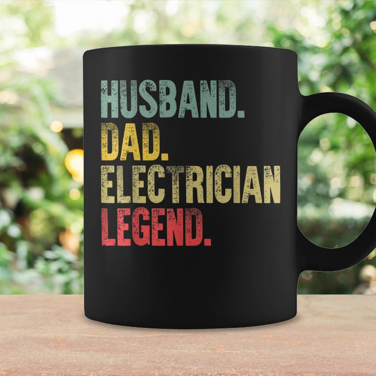 Mens Funny Vintage Husband Dad Electrician Legend Retro Coffee Mug Gifts ideas
