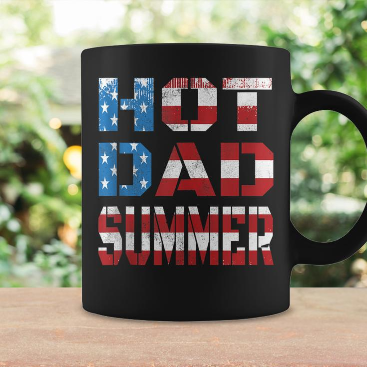 Mens Hot Dad Summer Funny Father Patriotic Usa Flag July 4Th Coffee Mug Gifts ideas