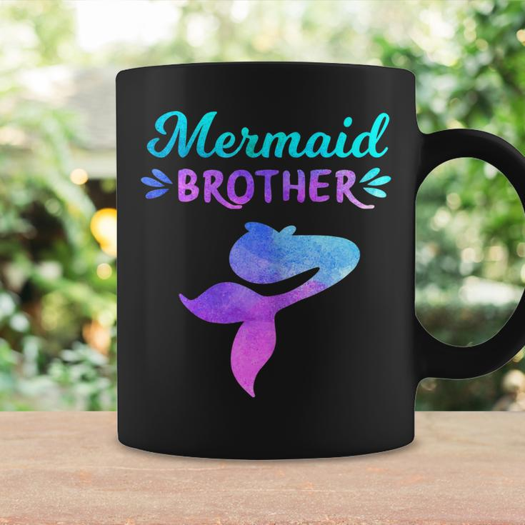 Mens Mermaid Brother Mermaid Birthday Party Shirts Coffee Mug Gifts ideas