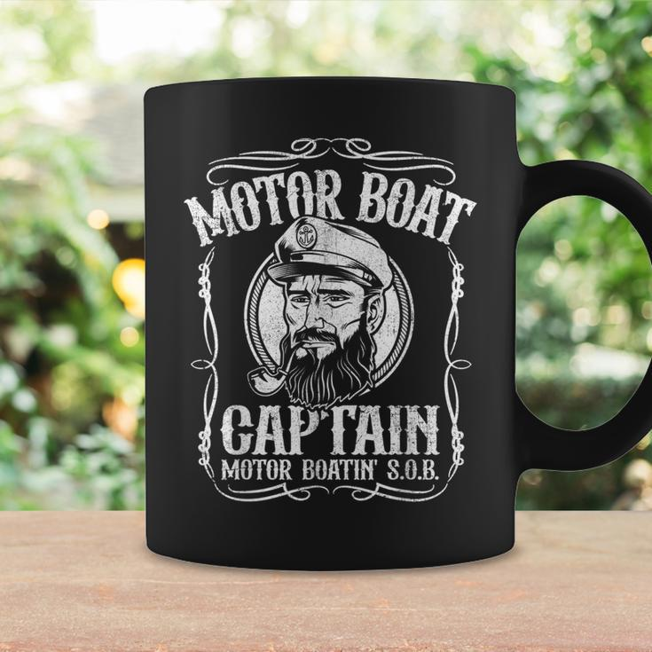 Mens Motor Boat Captain Funny Pontoon Boating Motor Boatin Lake Coffee Mug Gifts ideas
