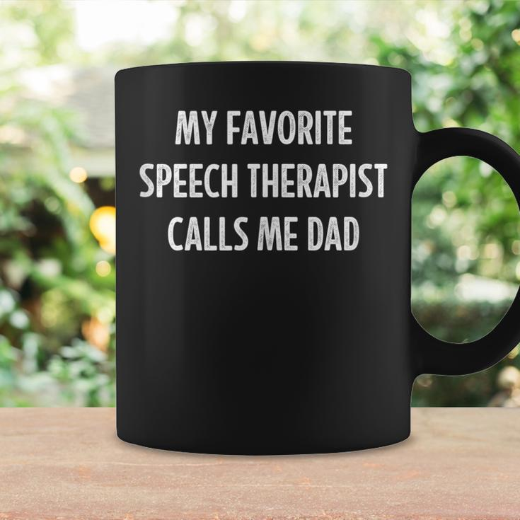 Mens My Favorite Speech Therapist Calls Me Dad - Vintage Style - Coffee Mug Gifts ideas