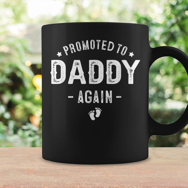Mens Promoted To Daddy Again Second Time Father For Dad Again Coffee Mug Gifts ideas