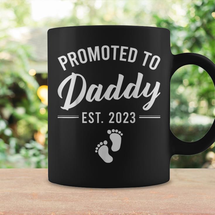 Mens Promoted To Daddy Est 2023 Funny Gift For First Time Dad Men Coffee Mug Gifts ideas