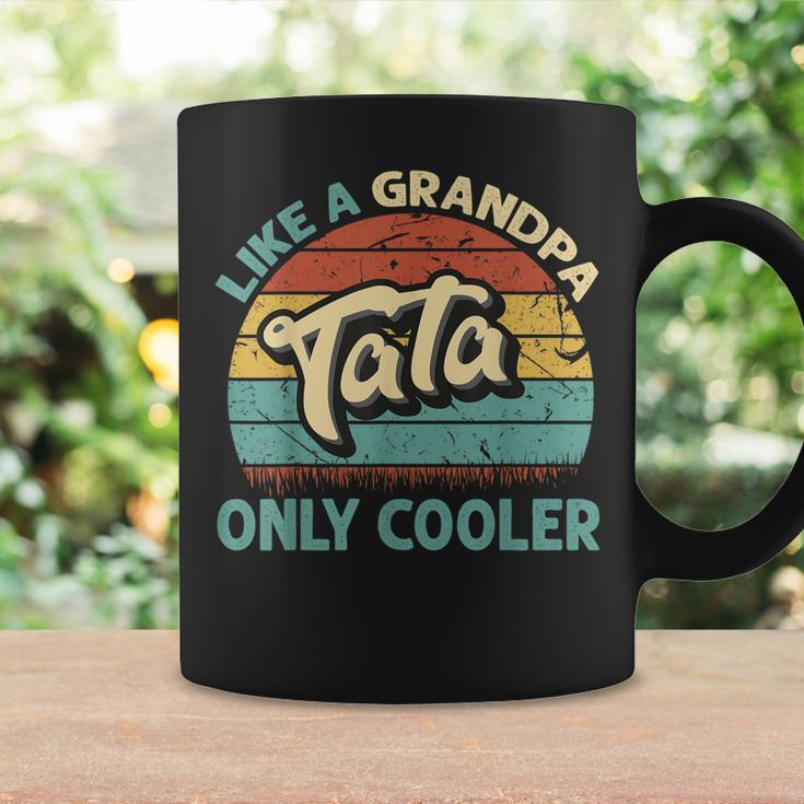 Mens Tata Like A Grandpa Only Cooler Vintage Dad Fathers Day Coffee Mug Gifts ideas