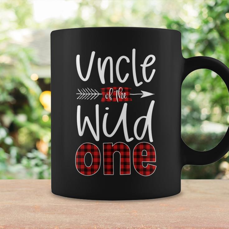 Mens Uncle Of The Wild One Plaid Lumberjack 1St Birthday Coffee Mug Gifts ideas