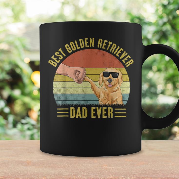 Mens Vintage Best Golden Retriever Dad Ever Fist Bump Dog Lover Coffee Mug Gifts ideas