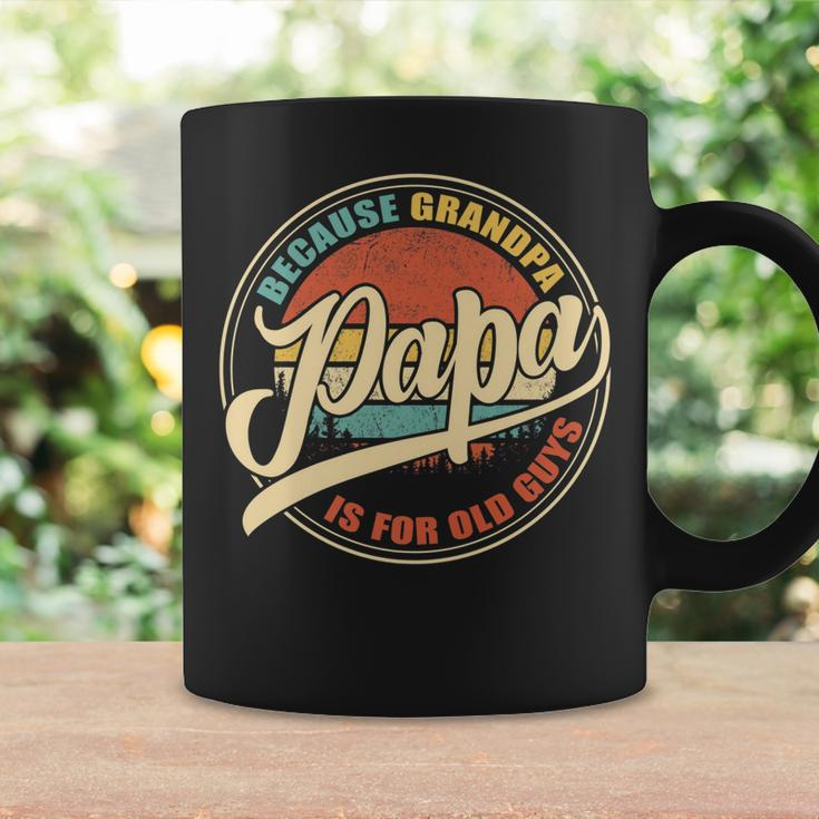 Mens Vintage Retro Dad Gifts Papa Because Grandpa Is For Old Guys V2 Coffee Mug Gifts ideas
