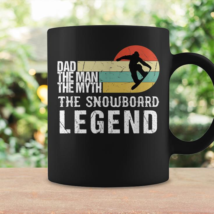 Mens Vintage Snowboard Dad The Man The Myth Snowboard Gift Coffee Mug Gifts ideas