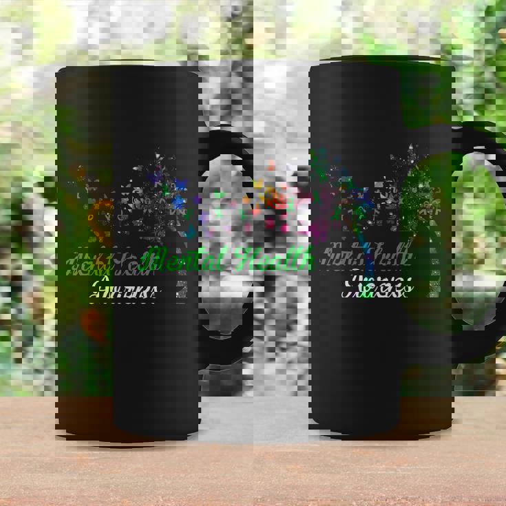 Mental Health Awareness Butterfly Tree Coffee Mug Gifts ideas