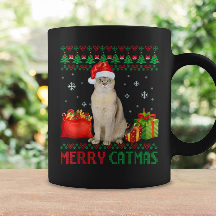 Merry Catmas Cat Ugly Christmas Burmilla Mom Dad Coffee Mug Gifts ideas