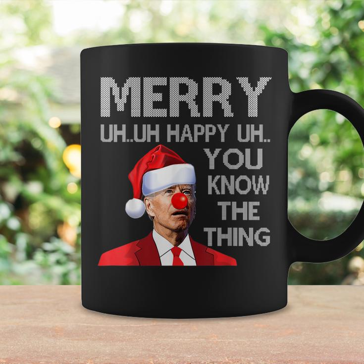 Merry Uh Uh You Know The Thing Biden Christmas Ugly Sweater Coffee Mug Gifts ideas
