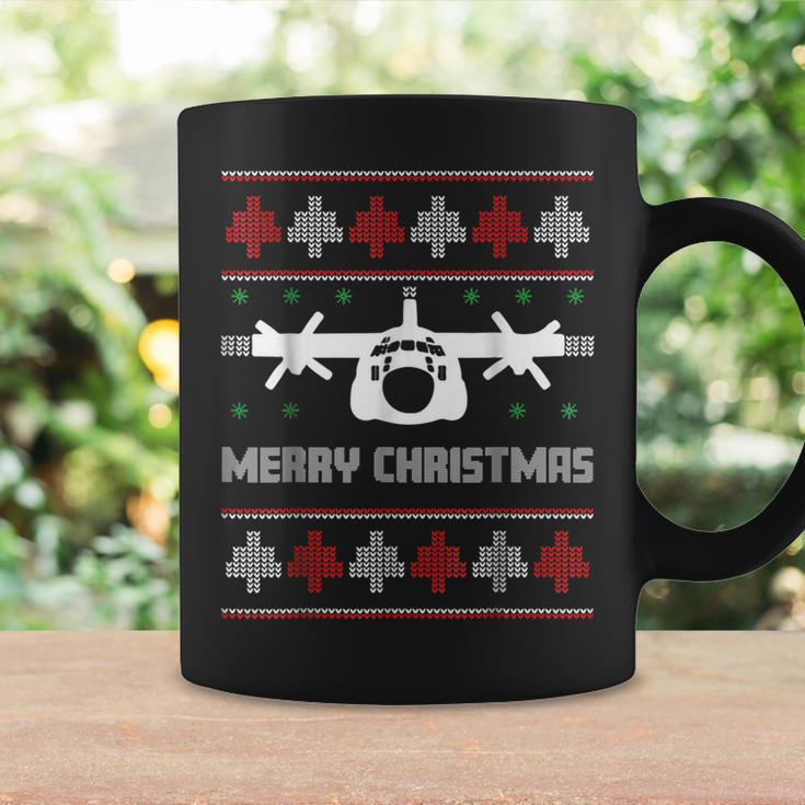 Military Airplane Ugly Christmas Sweater Army Veteran Xmas Coffee Mug Gifts ideas