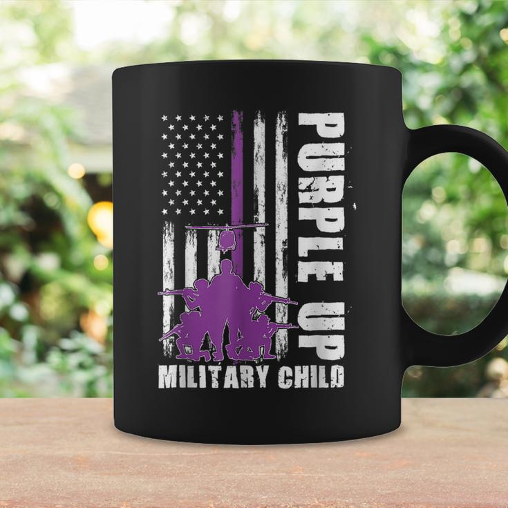 Military Child Month Us Flag Purple Up Military Kids Coffee Mug Gifts ideas