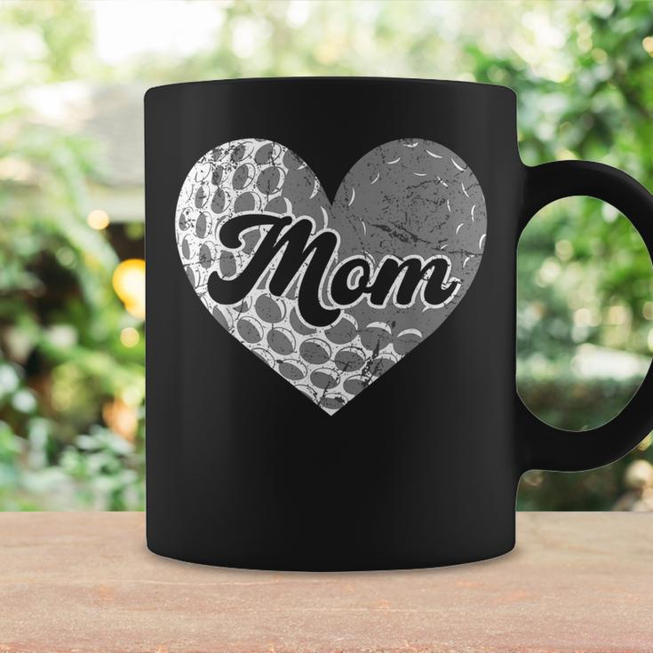 Mothers Day Distressed Heart Golf Mom Mama Sport Fan Coffee Mug Gifts ideas