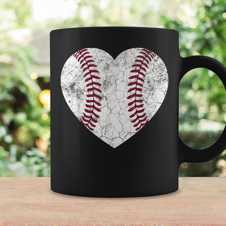 Mothers Day Gift Distressed Heart Baseball Heart Mom Mama Coffee Mug Gifts ideas