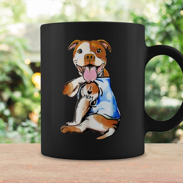Mothers Day Gifts Pit Bull Dog Tattoo I Love Mom Coffee Mug Gifts ideas
