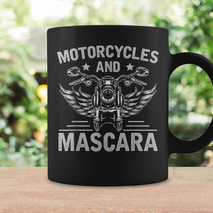 Motorcycles And Mascara Moto Rider Women Girls Biker Coffee Mug Gifts ideas