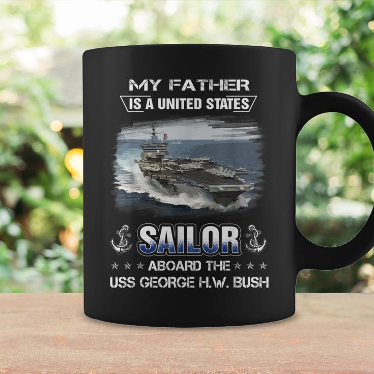 My Father Is A Sailor Aboard The Uss George HW Bush Cvn 77 Coffee Mug Gifts ideas