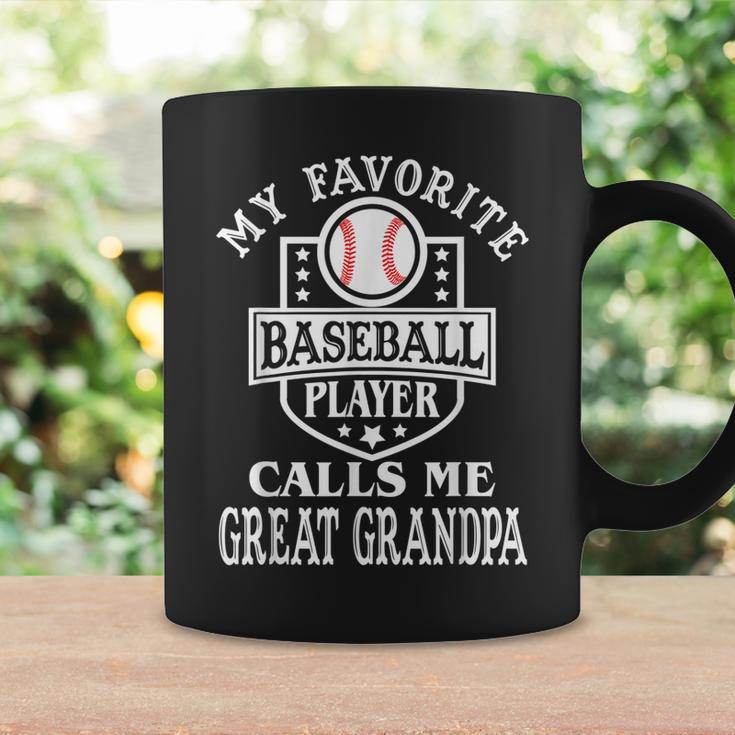 My Favorite Baseball Player Calls Me Greatgrandpa Baseball Gift For Mens Coffee Mug Gifts ideas