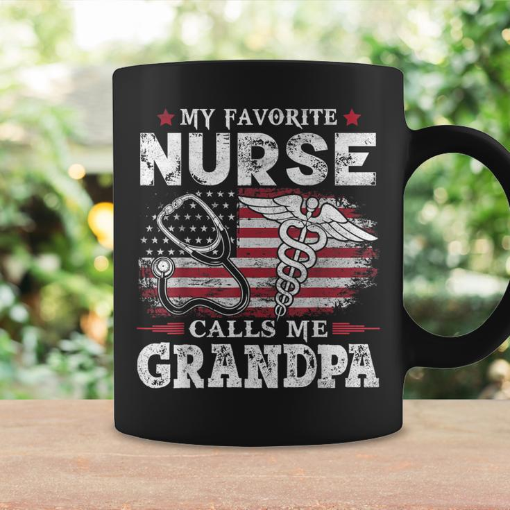 My Favorite Nurse Calls Me Grandpa Usa Flag Father Gift Gift For Mens Coffee Mug Gifts ideas