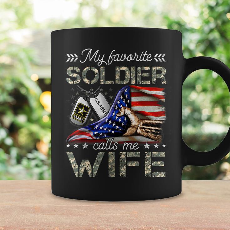 My Favorite Soldier Calls Me Wife Proud Army Wife Coffee Mug Gifts ideas