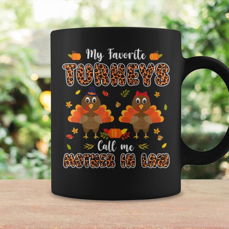 My Favorite Turkeys Call Me Mother Thanksgiving LeopardCoffee Mug Gifts ideas