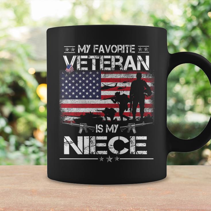 My Favorite Veteran Is My Niece - Flag Mother Veterans Day Coffee Mug Gifts ideas