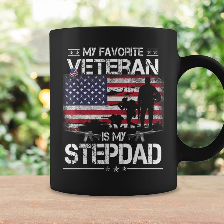 My Favorite Veteran Is My Stepdad - Flag Father Veterans Day Coffee Mug Gifts ideas