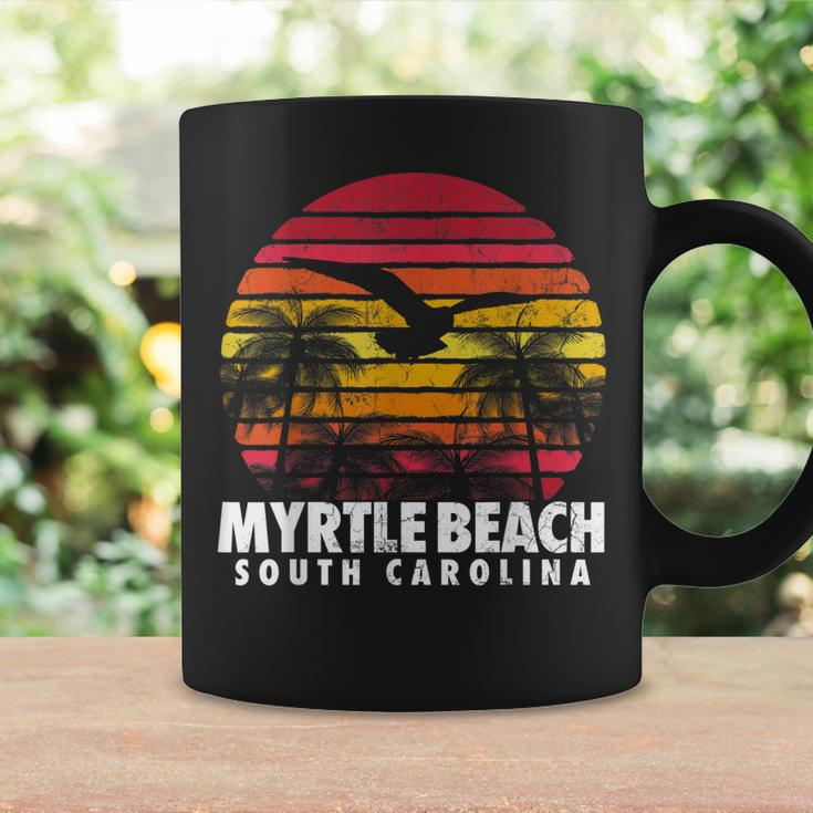 Myrtle Beach South Carolina Vintage Retro Beach Sun Sunset Coffee Mug Gifts ideas