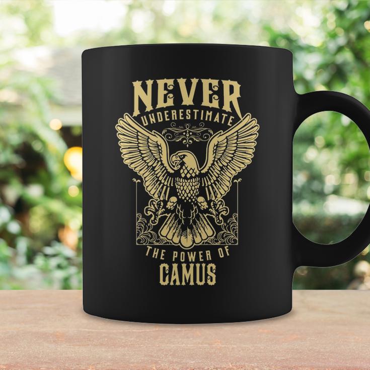 Never Underestimate The Power Of Camus Personalized Last Name Coffee Mug -  Seseable